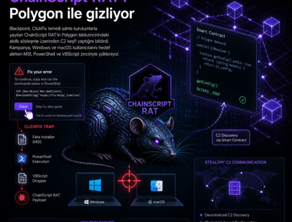 ClickFix tuzağı ChainScript RAT’i Polygon ile gizliyor