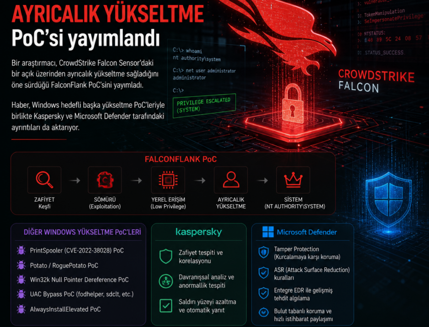 CrowdStrike Falcon’da ayrıcalık yükseltme PoC’si yayımlandı