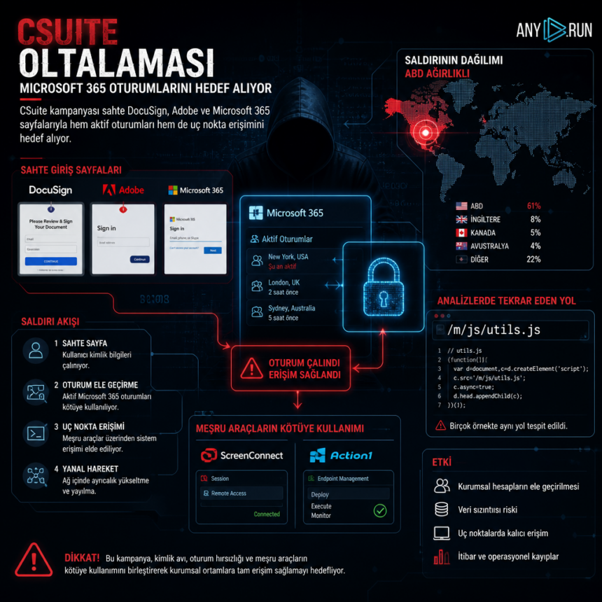 CSuite oltalaması Microsoft 365 oturumlarını hedef alıyor