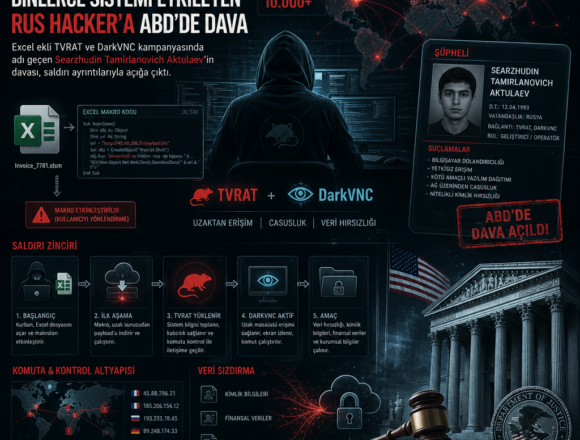 Excel makrolu saldırıda binlerce sistemi etkileyen Rus hacker’a ABD’de dava