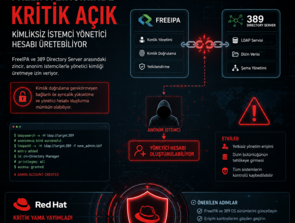 FreeIPA zincirinde kritik açık: kimliksiz istemci yönetici hesabı üretebiliyor