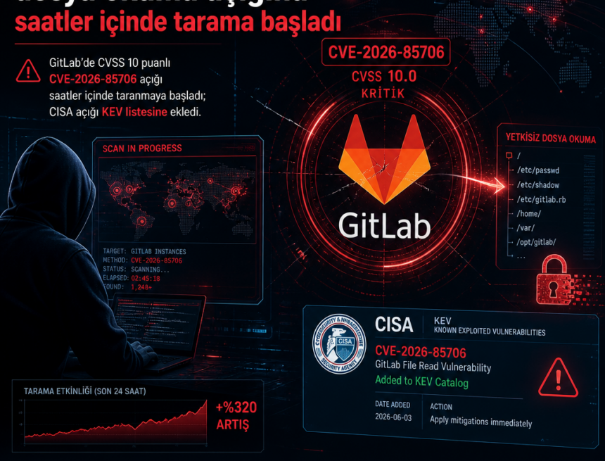 GitLab’de kritik dosya okuma açığına saatler içinde tarama başladı