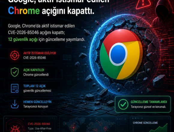 Google, aktif istismar edilen Chrome açığını kapattı