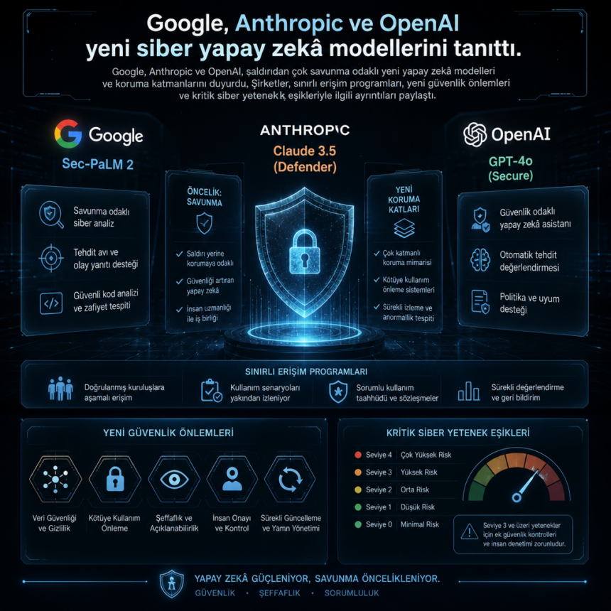 google-anthropic-ve-openai-yeni-siber-yapay-zeka-modellerini-tanitti Google, Anthropic ve OpenAI yeni siber yapay zekâ modellerini tanıttı