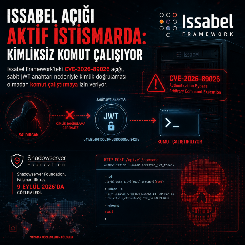Issabel açığı aktif istismarda: kimliksiz komut çalışıyor