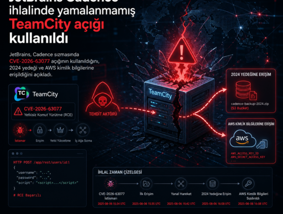 JetBrains Cadence ihlalinde yamalanmamış TeamCity açığı kullanıldı