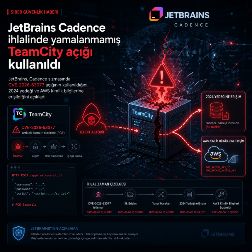 JetBrains Cadence ihlalinde yamalanmamış TeamCity açığı kullanıldı