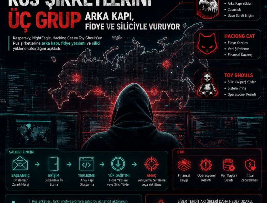 kaspersky-rus-sirketlerini-uc-grup-arka-kapi-fidye-ve-siliciyle-vuruyor Kaspersky: Rus şirketlerini üç grup arka kapı, fidye ve siliciyle vuruyor