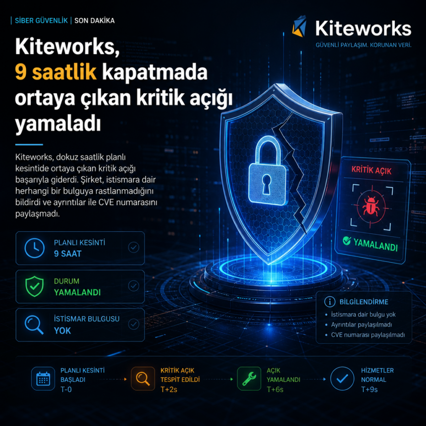 Kiteworks, 9 saatlik kapatmada ortaya çıkan kritik açığı yamaladı