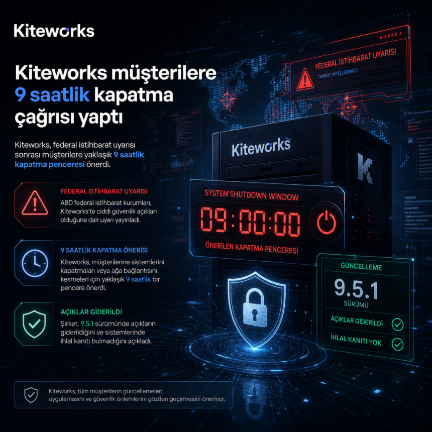 Kiteworks müşterilere 9 saatlik kapatma çağrısı yaptı
