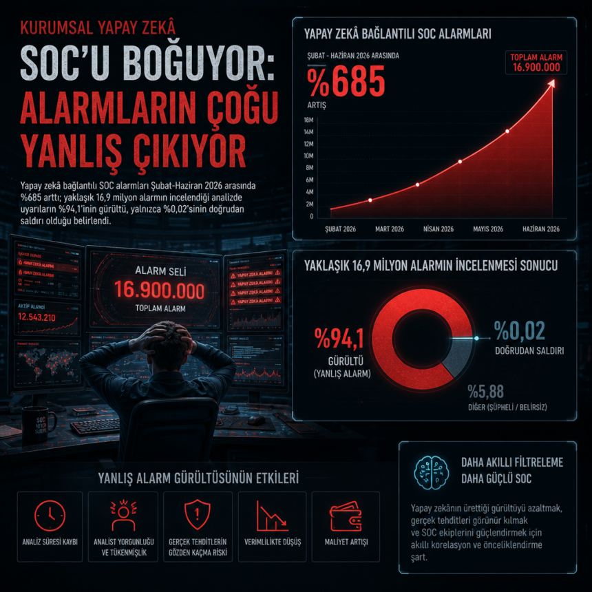 Kurumsal yapay zekâ SOC’u boğuyor: Alarmların çoğu yanlış çıkıyor