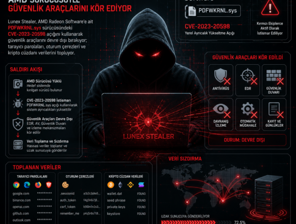 Lunex Stealer, AMD sürücüsüyle güvenlik araçlarını kör ediyor