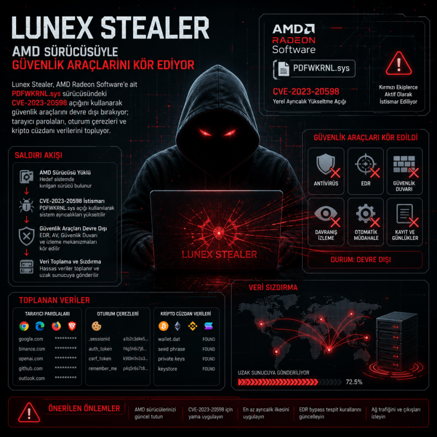 lunex-stealer-amd-surucusuyle-guvenlik-araclarini-kor-ediyor Lunex Stealer, AMD sürücüsüyle güvenlik araçlarını kör ediyor