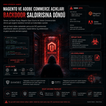 Magento ve Adobe Commerce açıkları backdoor saldırısına döndü
