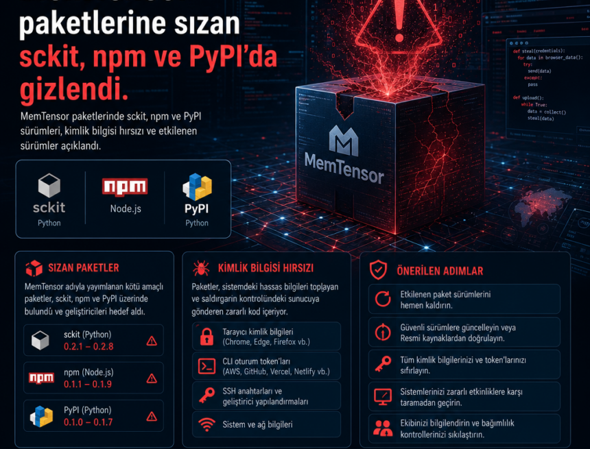 MemTensor paketlerine sızan sckit, npm ve PyPI’da gizlendi
