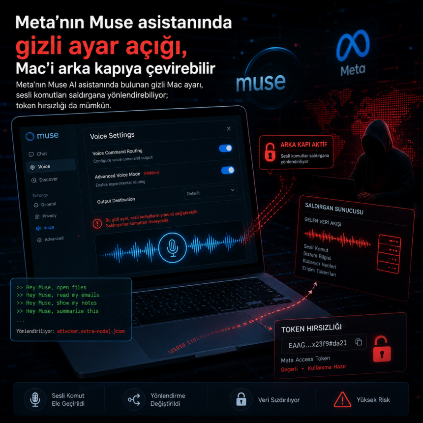 Meta’nın Muse asistanında gizli ayar açığı, Mac’i arka kapıya çevirebilir