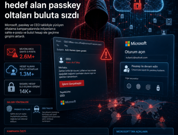 Microsoft hesaplarını hedef alan passkey oltaları buluta sızdı