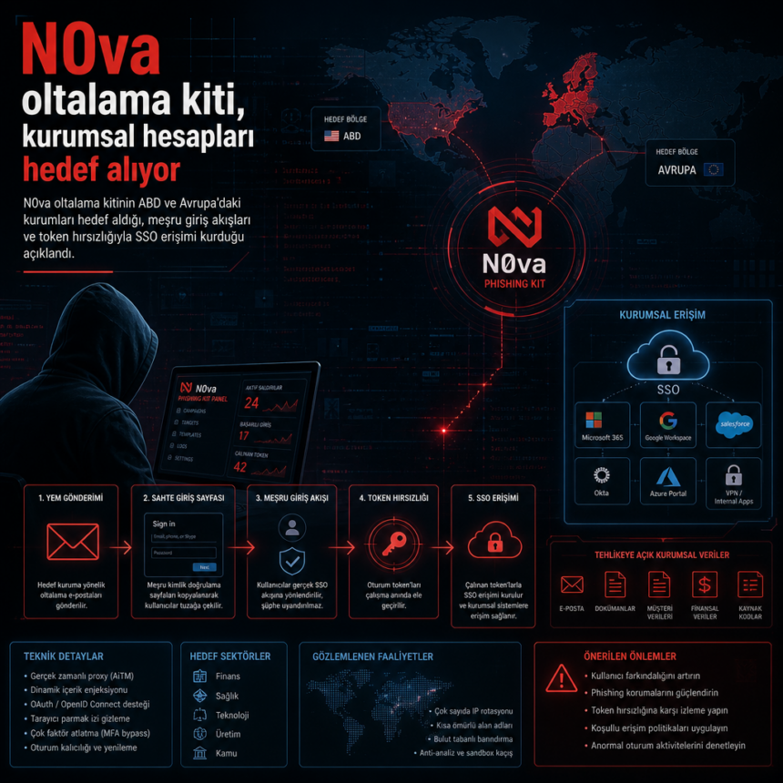 N0va oltalama kiti, kurumsal hesapları hedef alıyor