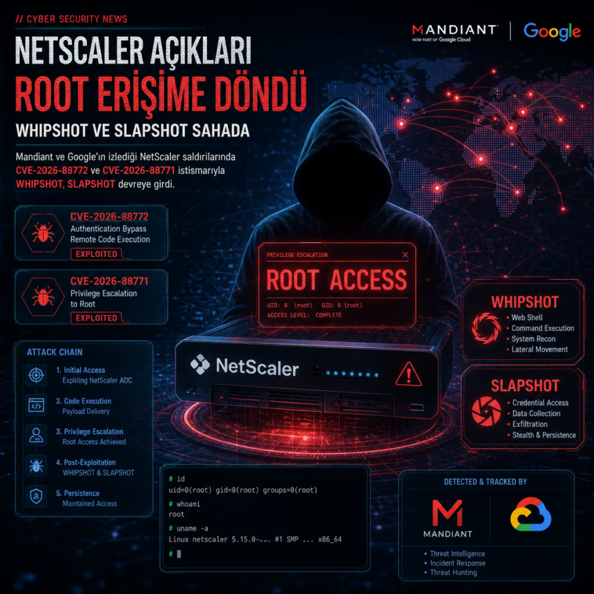 NetScaler açıkları root erişime döndü, WHIPSHOT ve SLAPSHOT sahada