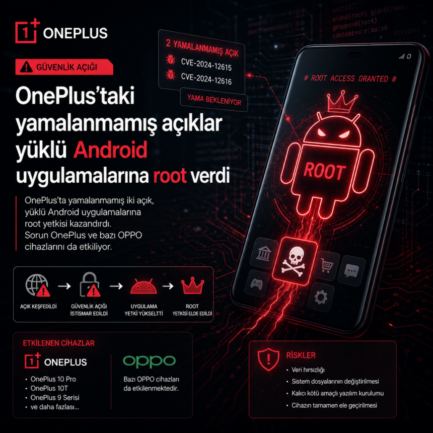 OnePlus’taki yamalanmamış açıklar yüklü Android uygulamalarına root verdi