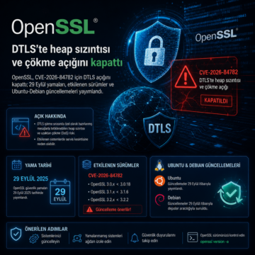 OpenSSL, DTLS’te heap sızıntısı ve çökme açığını kapattı