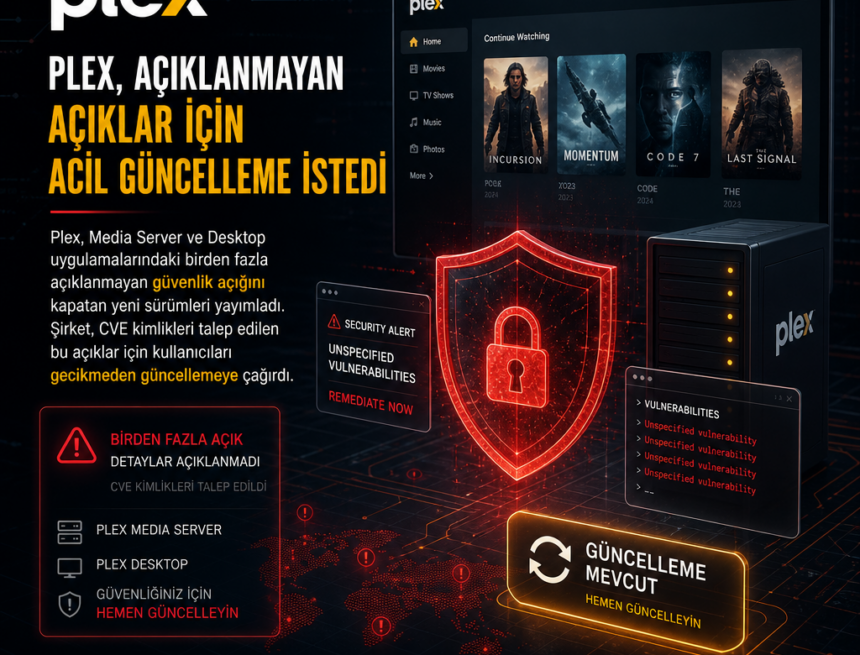 Plex, açıklanmayan açıklar için acil güncelleme istedi