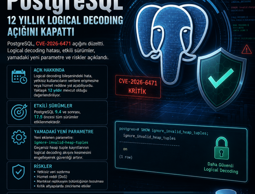 PostgreSQL, 12 yıllık logical decoding açığını kapattı