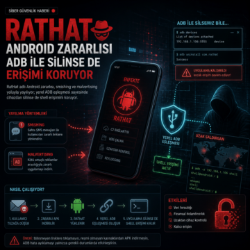 RatHat Android zararlısı ADB ile silinse de erişimi koruyor