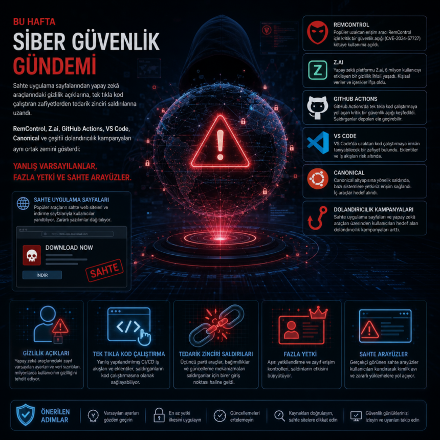 Sahte AI araçları ve tek tıkla kod çalıştıran açıklar