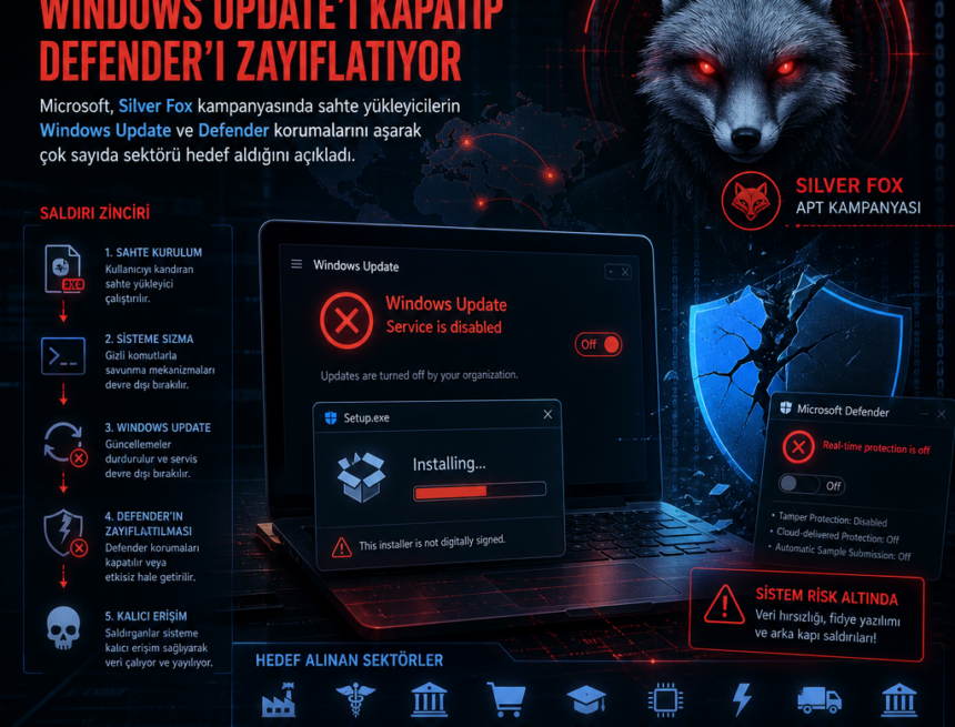Sahte kurulum dosyaları Windows Update’i kapatıp Defender’ı zayıflatıyor