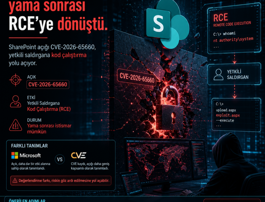 SharePoint’teki açık, yama sonrası RCE’ye dönüştü