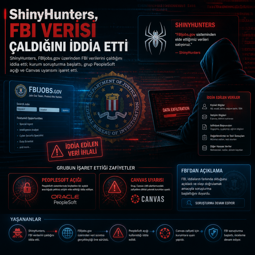 ShinyHunters, FBI verisi çaldığını iddia etti