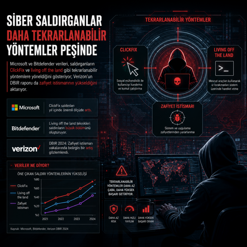 Siber saldırganlar daha tekrarlanabilir yöntemler peşinde