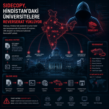 SideCopy, Hindistan’daki üniversitelere ReverseRAT yüklüyor