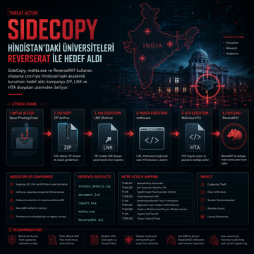 SideCopy, Hindistan’daki üniversiteleri ReverseRAT ile hedef aldı