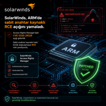 SolarWinds, ARM’de sabit anahtar kaynaklı RCE açığını yamaladı