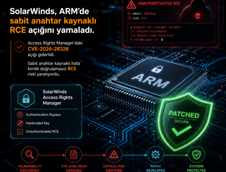 SolarWinds, ARM’de sabit anahtar kaynaklı RCE açığını yamaladı