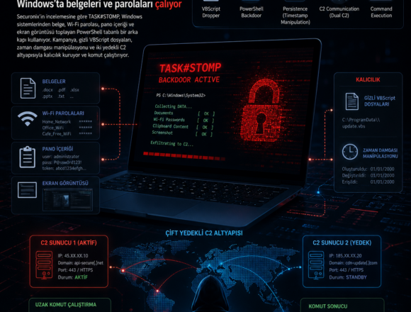TASK#STOMP Windows’ta belgeleri ve parolaları çalıyor