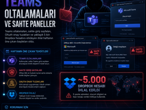 Teams oltalamaları ve sahte paneller: Haftanın tehdit özeti