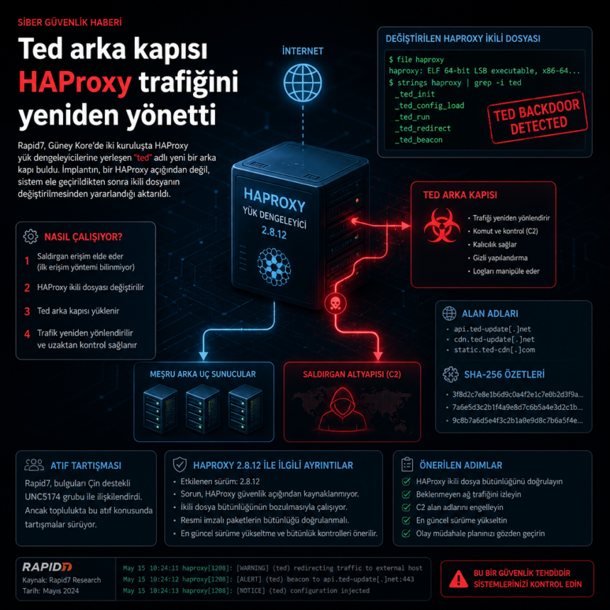 Ted arka kapısı HAProxy trafiğini yeniden yönetti