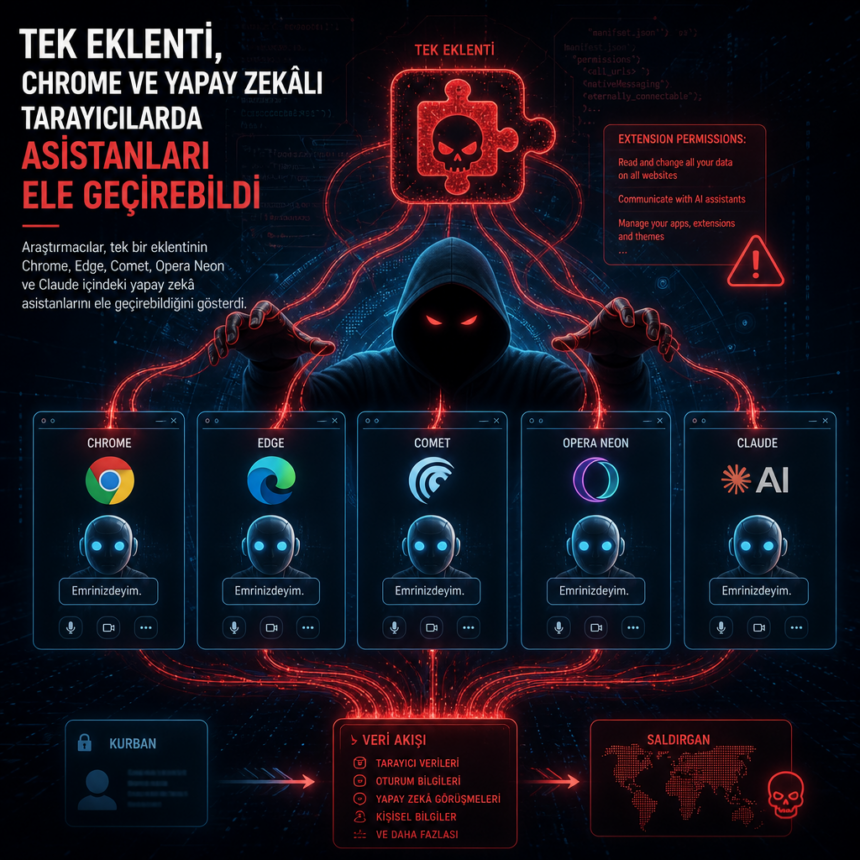 Tek eklenti, Chrome ve yapay zekâlı tarayıcılarda asistanları ele geçirebildi