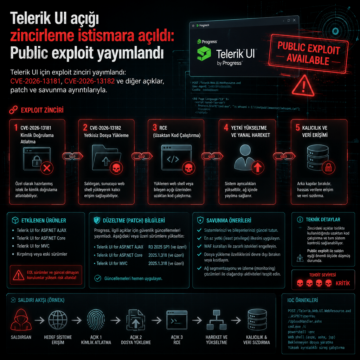 Telerik UI açığı zincirleme istismara açıldı: Public exploit yayımlandı