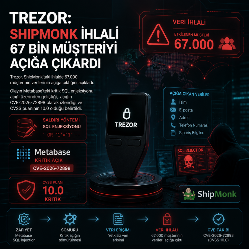 Trezor: ShipMonk ihlali 67 bin müşteriyi açığa çıkardı
