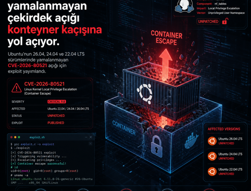 ubuntuda-yamalanmayan-cekirdek-acigi-konteyner-kacisina-yol-aciyor Ubuntu’da yamalanmayan çekirdek açığı konteyner kaçışına yol açıyor