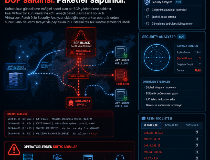 Virtualizor güncellemesine BGP saldırısı: Paketler saptırıldı