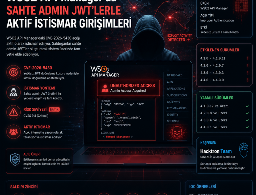 WSO2 API Manager’da sahte admin JWT’lerle aktif istismar girişimleri