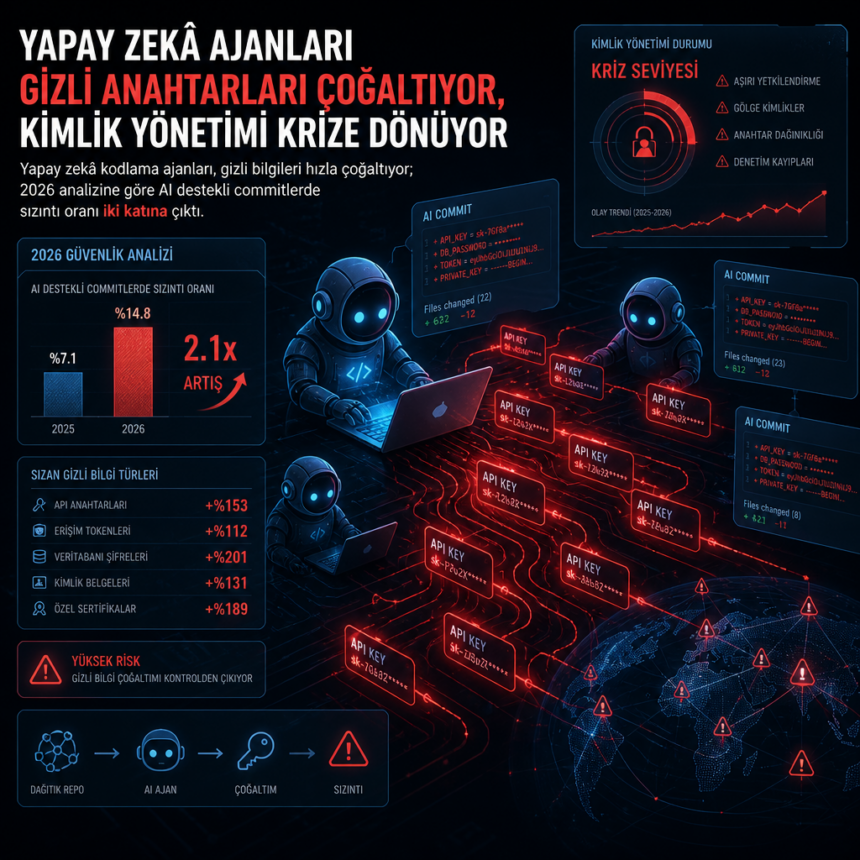 yapay-zeka-ajanlari-gizli-anahtarlari-cogaltiyor-kimlik-yonetimi-krize-donuyor Yapay zekâ ajanları gizli anahtarları çoğaltıyor, kimlik yönetimi krize dönüyor