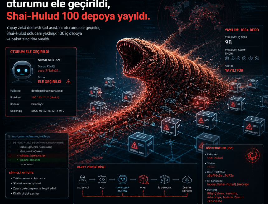 yapay-zeka-kod-asistani-oturumu-ele-gecirildi-shai-hulud-100-depoya-yayildi Yapay zekâ kod asistanı oturumu ele geçirildi, Shai-Hulud 100 depoya yayıldı